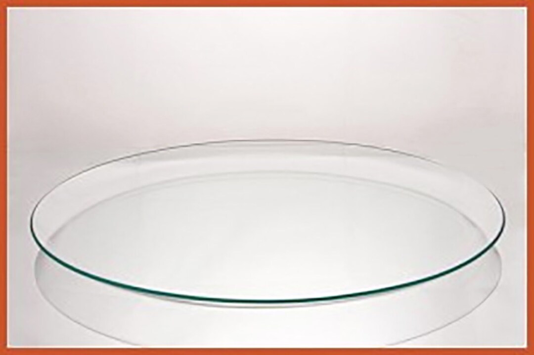 17 Inch Round Clear BENT Glass Plate 1/8 Thick Round Glass for