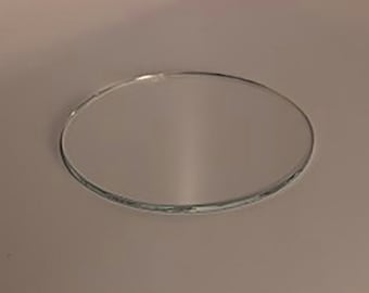 12 Inch Round Low Iron Clear Flat Glass, 4 MM thick- Round Clear Flat Glass for Decoupage, Round Flat Swiped Edge Glass, Flat Glass for Art