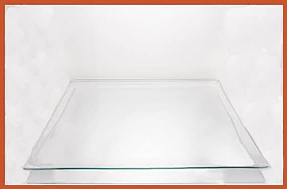 16" Square Clear "BENT" Glass Plate 1/8 