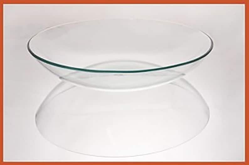 9 Inch Round Bent Clear Glass Bowl Round Glass Bowl for Etsy
