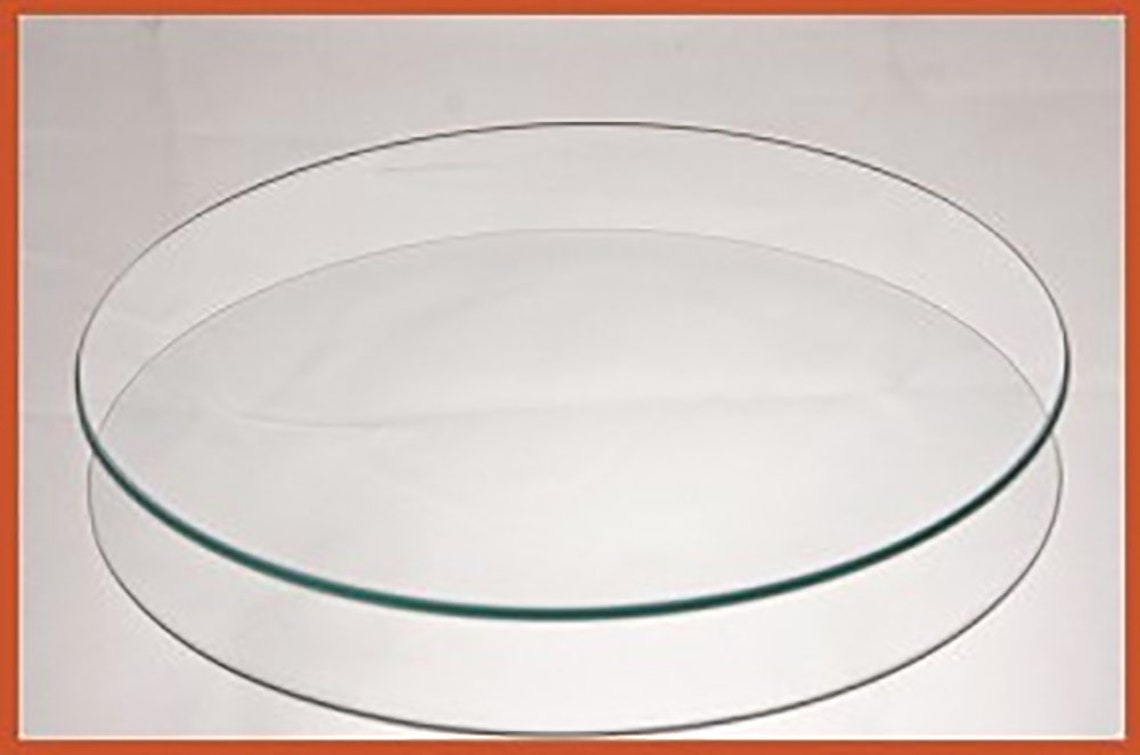 9 Inch Round Bent Clear Glass Plate 1/8 Thick Round Glass Etsy