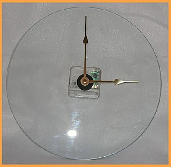 10 3/4 Inch Round Clear Glass Clock Face 1/8 Thick Mechanism Etsy