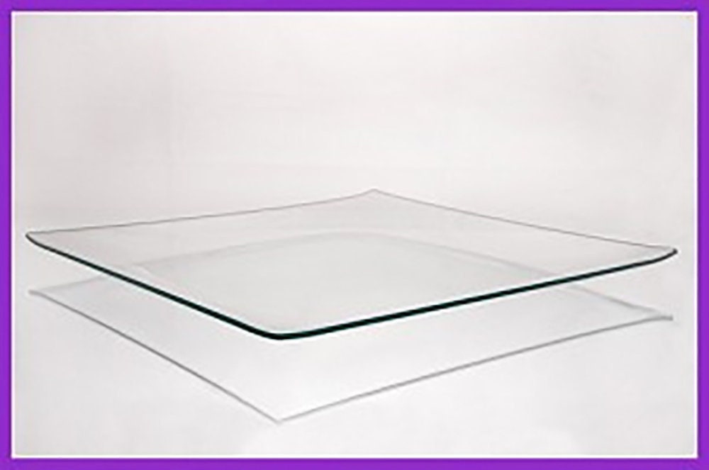 10 Inch Square Clear Glass Plate 3/16 thick with Shallow Etsy