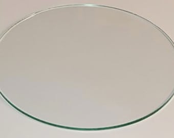 5 Inch Round 3/32" thick Clear Flat Glass - Round Clear Glass Flat for Decoupage, Round Flat Clear Glass Supplies