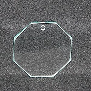 3&quot; Octagon 3/32&quot; thick Suncatcher/Ornament Flat Clear, Octagon Clear Flat Glass for Decoupage, Decorate Suncatchers or Ornaments