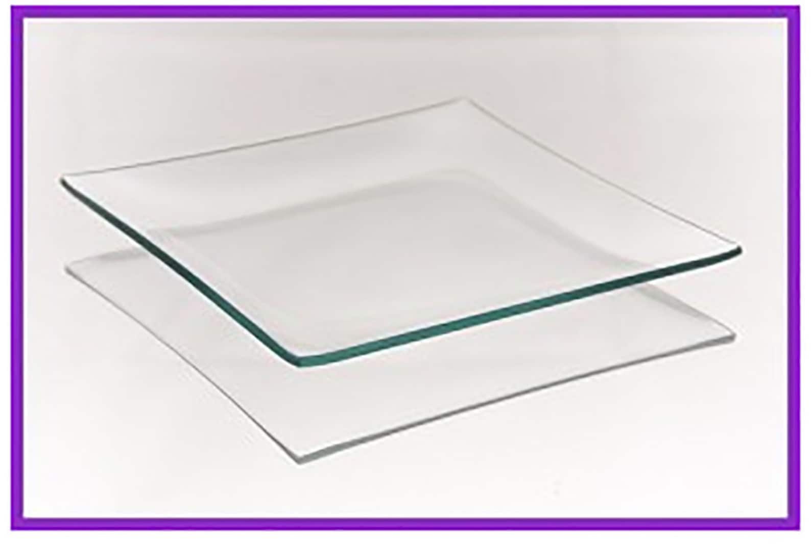 6 Inch Square Glass Plate for Decoupage 1/8 thick Dessert Etsy