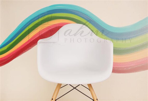 Rainbow Baby Newborn Digital Backdrop Rainbow Baby Chair Prop Boy Girl Composite Background Sale