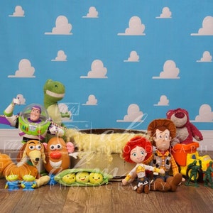 Newborn Digital Backdrop Boy Girl Baby Toy Story Toys Bucket Prop Background Composite Instant Download. One of a kind Prop!