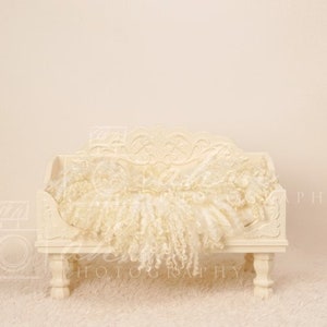 Newborn Digital Backdrop Cream Fancy Bench Chair Seat Girl Elegant Composite Background Sale