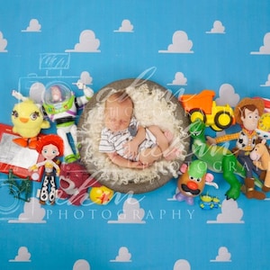 Toy Story Newborn Digital Backdrop Andy Baby Girl Boy Composite Background Sale