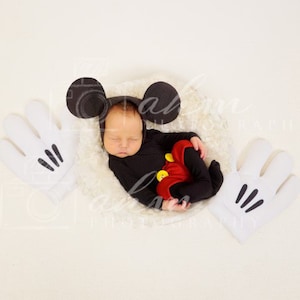 Mickey Hands Newborn Digital Backdrop Boy Baby Mouse Composite Background Sale