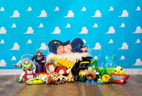 Toy Story Toys Newborn Digital Backdrop Baby Boy Girl Composite