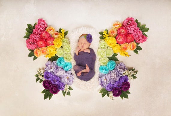 rainbow baby flowers