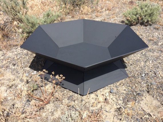 Modern Geometric Steel Fire Pit Etsy