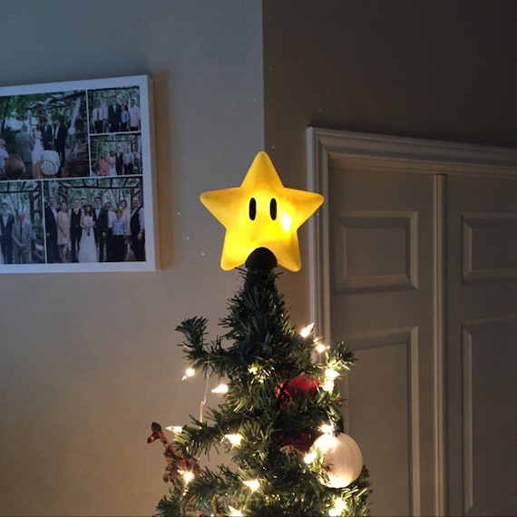 Super Mario Bros. Power Star Christmas Tree Topper Etsy image 0 - Super Mario Bros. Power Star Christmas Tree Topper Etsy