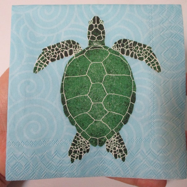 Turtle Napkins Etsy