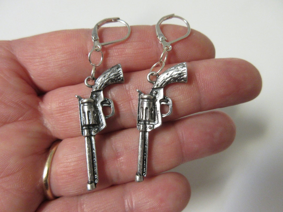 FREE SHIPPING Dangle Gun Earringspistol Earringscountry Etsy