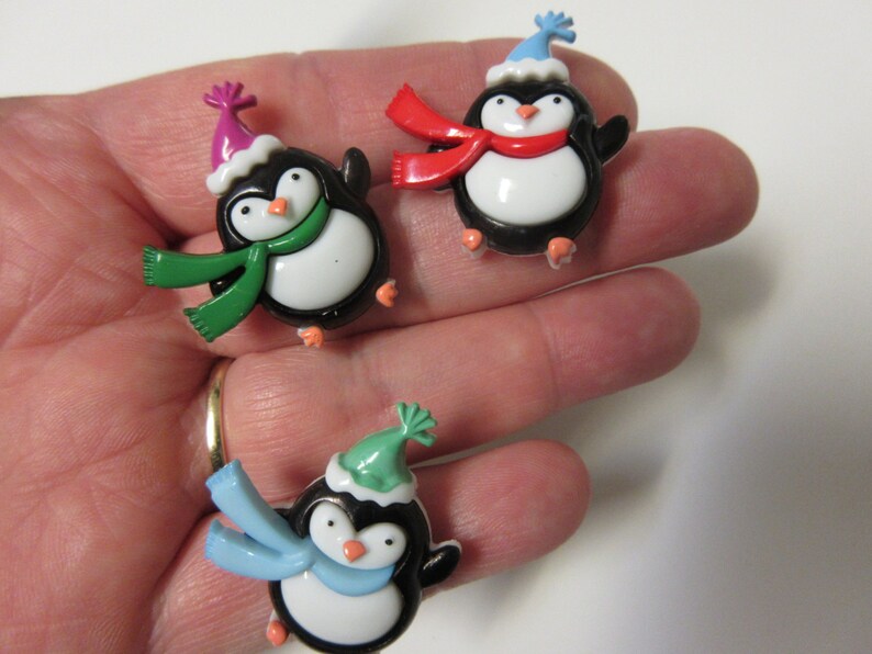 FREE SHIPPING Christmas Penguin Stud Earrings-Christmas Earrings image 1