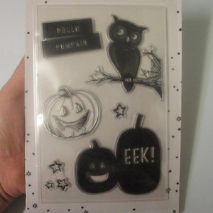 Crate Paper After Dark Halloween Cling Stamp Set-Halloween Stamps