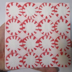 2-Peppermint Cocktail Decoupage Napkins-Christmas Decoupage Napkins-Gingerbread Decoupage Napkins-Christmas Candy Decoupage Napkins