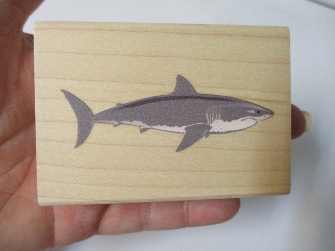 Shark Rubber Stampshark Stampsummer Stampsocean Life Stamp Etsy