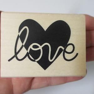 Love Heart Valentine&#39;s Day Rubber Stamp-Valentine&#39;s Day Rubber Stamps