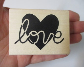 Love Heart Valentine's Day Rubber Stamp-Valentine's Day Rubber Stamps