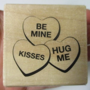 Conversation Hearts Rubber Stamp-Valentine&#39;s Day Stamps