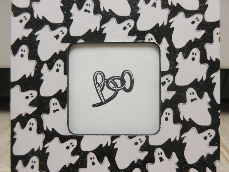 Halloween Decor-Wood Halloween Ghost Picture Frame-Picture Frame