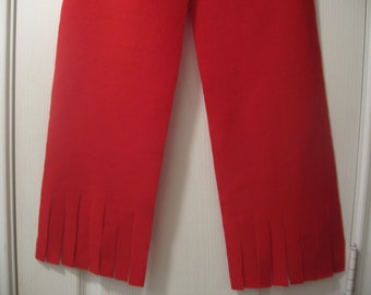 Solid Red Fleece Scarf