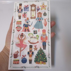 2-Nutcracker Ballet Guest Towel Decoupage Napkins-Christmas Decoupage Napkins-Christmas Collage Napkins