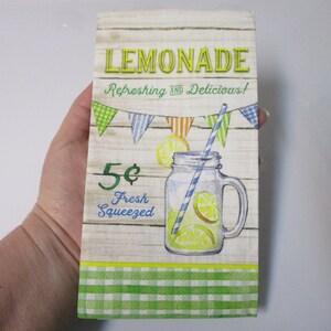 2-Lemonade Stand Guest Towel Decoupage Napkins-Summer Decoupage Napkins