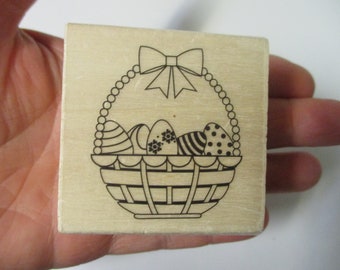 Easter Basket Rubber Stamp-Easter Stamps