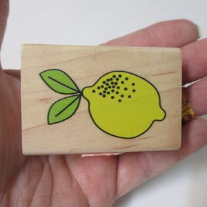 Lemon Rubber Stamp-Fruit Rubber Stamp