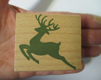Timbre en caoutchouc de renne-Timbres de Noël-Timbre de renne volant
