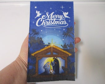 2-Nativity Guest Towel Decoupage Napkins-Christmas Decoupage Napkins-Christmas Scene Napkins-Merry Christmas Napkins