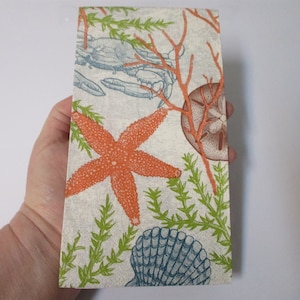 2-Starfish and Crab Guest Towel Decoupage Napkins-Summer Decoupage Napkins-Tropical Decoupage Napkins-Shell Decoupage Napkins