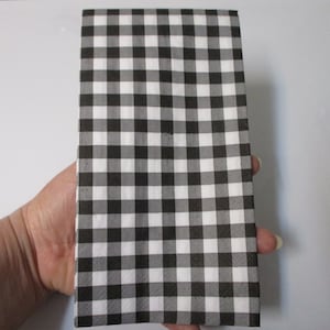 2-Black and White Small Buffalo Plaid Guest Towel Decoupage Napkins-Halloween Decoupage Napkins-Fall Decoupage Napkins