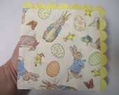 Peter Rabbit Luncheon Decoupage Napkins-Easter Decoupage Napkins-Bunny Decoupage Napkins-Spring Decoupage Napkins