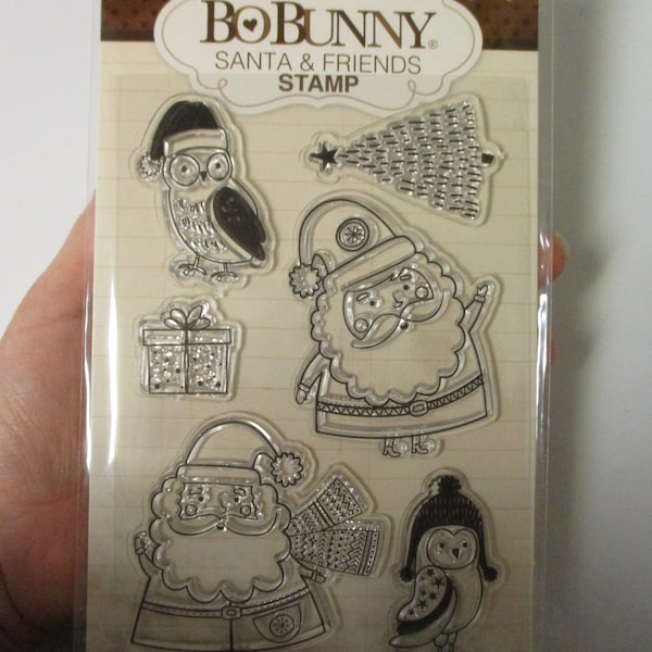 Bo Bunny Santa and Friends Stamp Set-Christmas Stamps-Santa Stamps