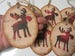6 LARGE Handmade Buffalo Plaid and Wood Moose Paper Christmas Tags-Rustic Christmas Moose Tags-Lumberjack Party Tags-Christmas Tags 