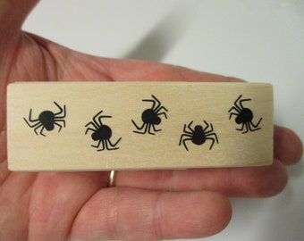 Tiny Spider Border Rubber Stamp-Halloween Stamps