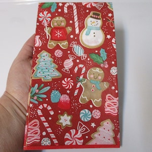 2-Christmas Cookies Guest Towel Decoupage Napkins-Gingerbread Man Napkins-Christmas Decoupage Napkins-Christmas Candy Napkins-Ribbon Candy
