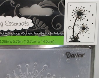 Darice Dandelions Embossing Folder-Spring Embossing Folders-Floral Embossing Folders-Wildflower Embossing Folder