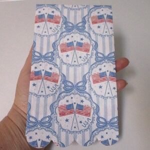 2-Patriotic Flags Guest Towel Decoupage Napkins-July 4th Decoupage Napkins-4th Of July Decoupage Napkins-Summer Decoupage Napkins