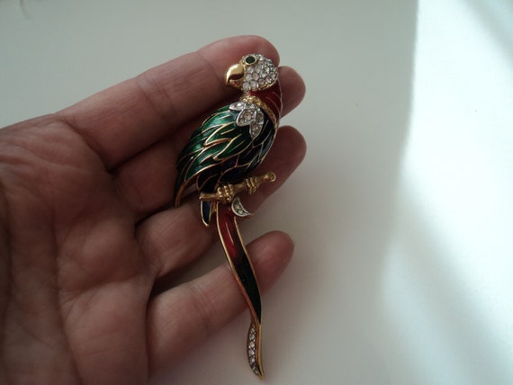 Attwood & Sawyer Parrot brooch - image 5