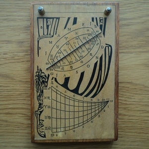 Wooden Sundial traced for Glasgow Scotland