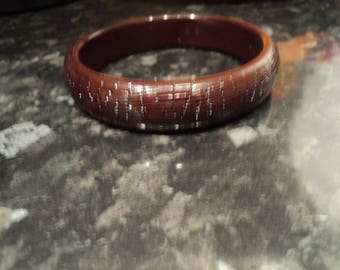 Bakelite rosewood color bracelet