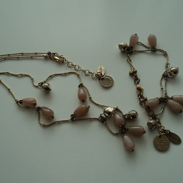 Furla necklace and bracelet set real stones