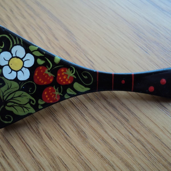 Russian balalaika painting on wood brooch